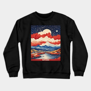 Goyang South Korea Starry Night Travel Tourism Retro Vintage Crewneck Sweatshirt